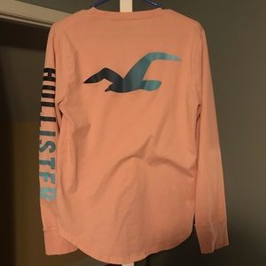 Pink long sleeve Hollister shirt